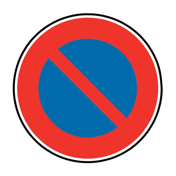 Panneau 'Stationnement interdit sauf véhicules électriques' (poteau non inclus)